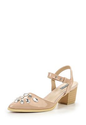 LOST INK  CASEY EMBELLISHED POINT BLOCK HEEL SHOE